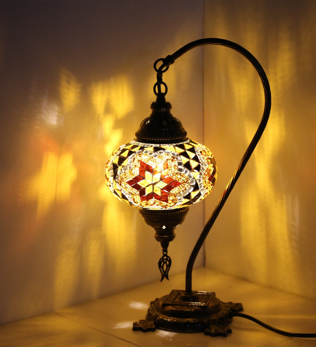 Mosaic Table Lamp- Swan