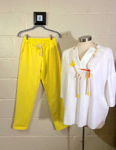 Cotton Yellow Trouser
